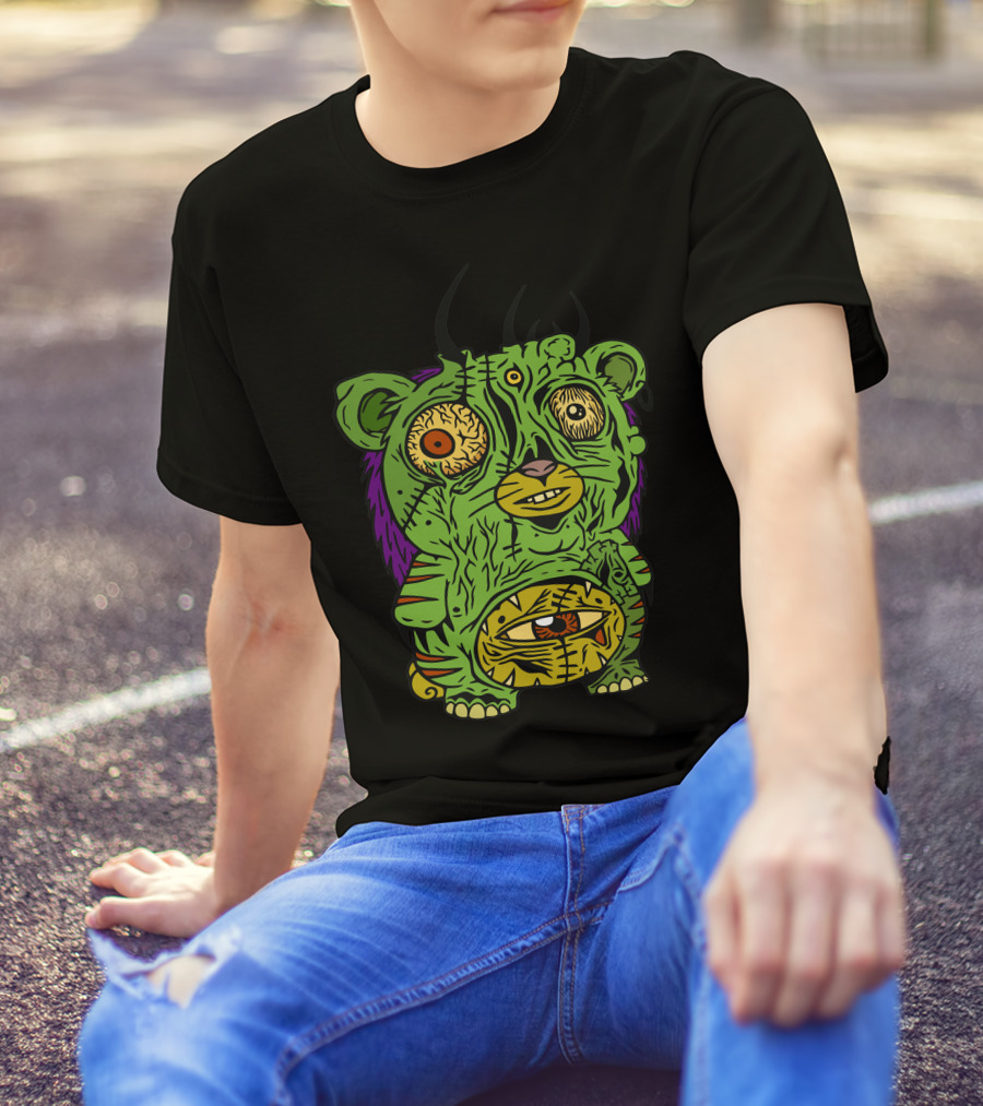 Ima Gummy Bear Zombie Creature With Horns And Multiple Eyes T-Shirt
