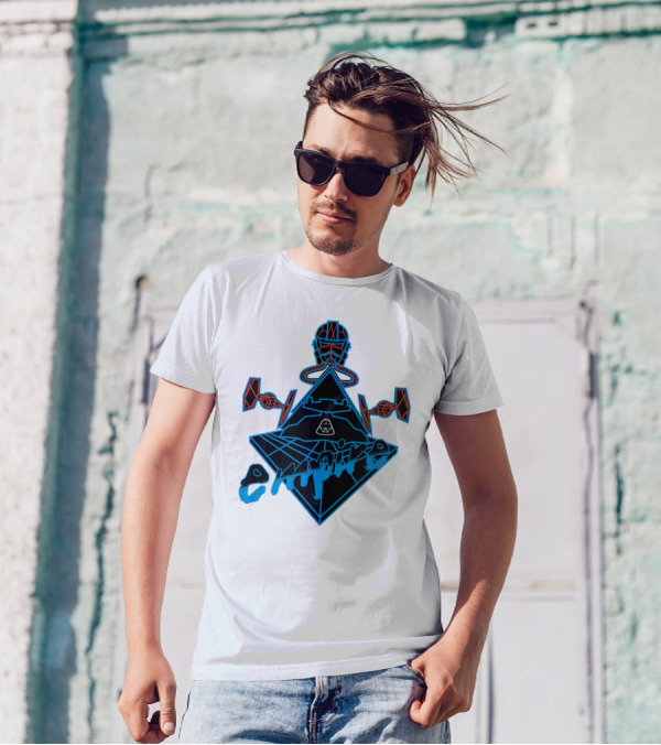 Empire Punk Battle Cruiser Blueprint T-Shirt