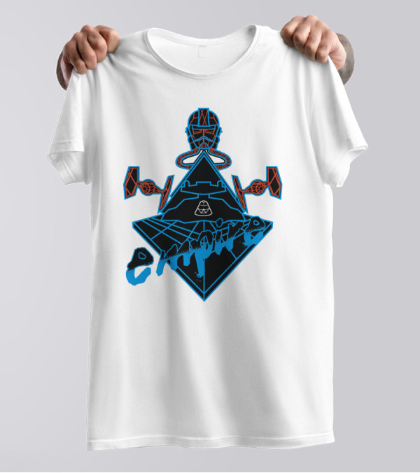 Empire Punk Battle Cruiser Blueprint T-Shirt