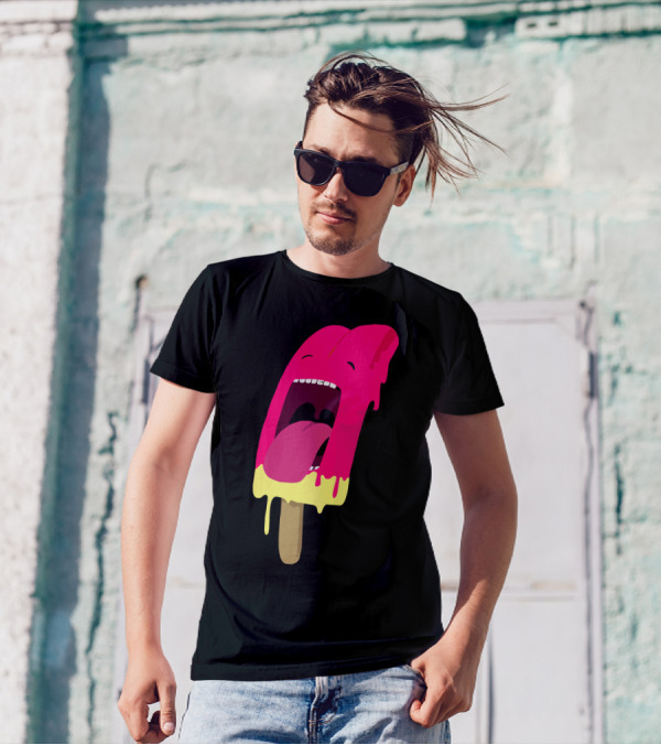 Iscream Popsicle Melting Face Scream T-Shirt
