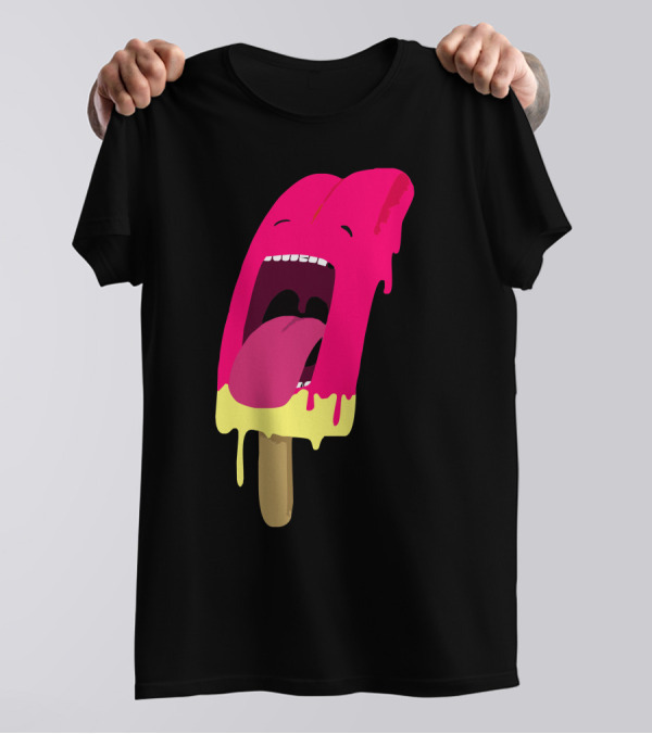 Iscream Popsicle Melting Face Scream T-Shirt