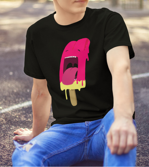 Iscream Popsicle Melting Face Scream T-Shirt