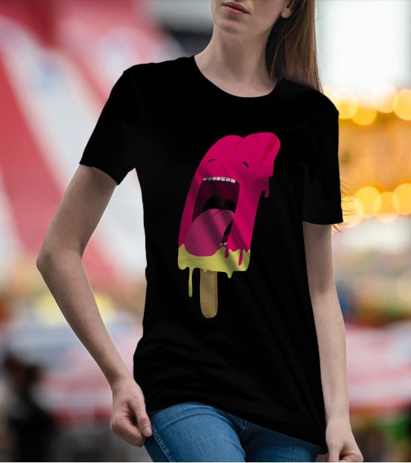 Iscream Popsicle Melting Face Scream T-Shirt