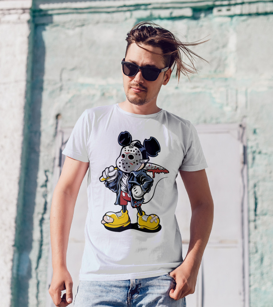 Jason Mouse Horror Character Crossover Mashup T-Shirt