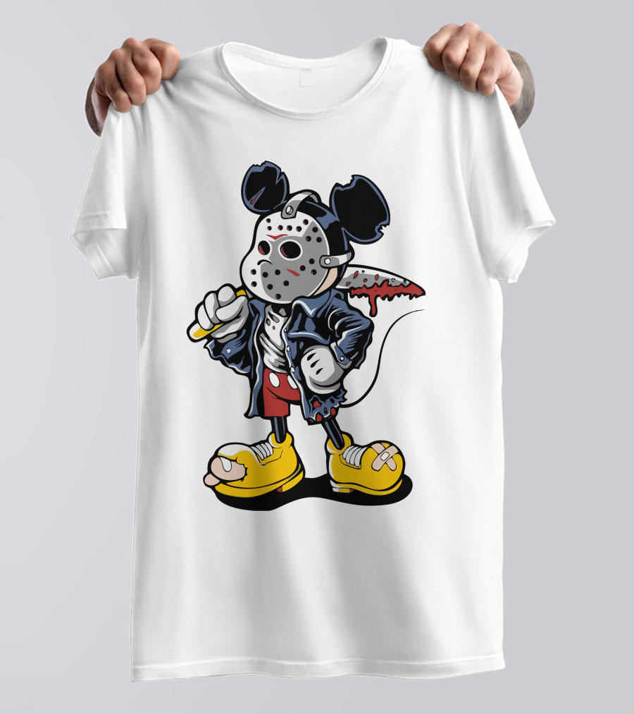 Jason Mouse Horror Character Crossover Mashup T-Shirt