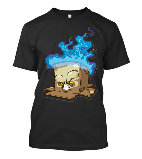 Sticker Box Flaming Spirit Cube T-Shirt