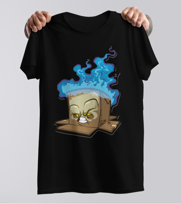 Sticker Box Flaming Spirit Cube T-Shirt
