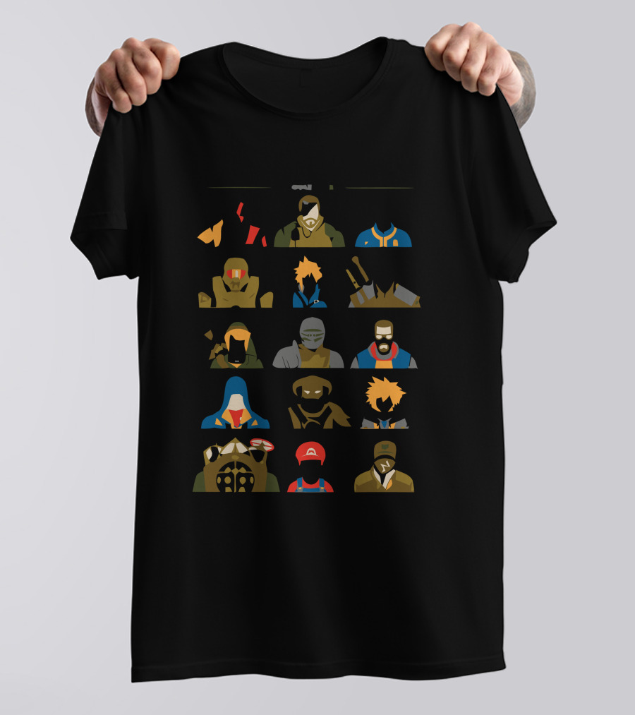 Life Is A Game Iconic Gaming Characters Collection T-Shirt