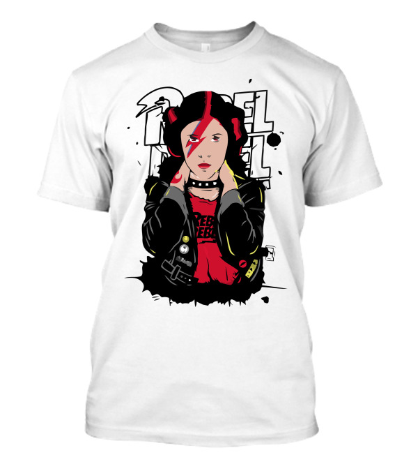 Rebel Princess With Lightning Bolt Makeup And Punk Jacket T-Shirt