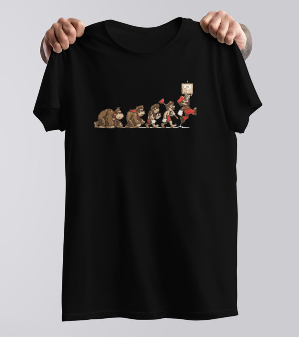 Donkey Kong Retro Evolution 8-Bit Progression T-Shirt
