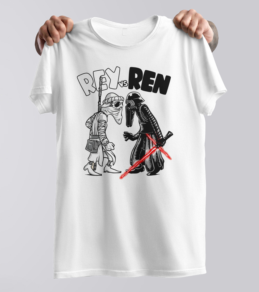 REY VS REN Lightsaber Duel Epic Showdown T-Shirt