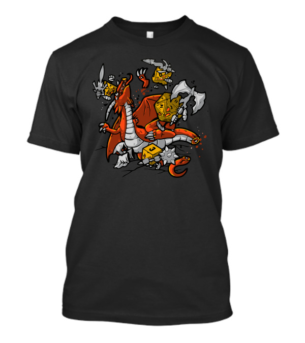 RPG United Epic Battle: Dragon And Dice Warriors Clash T-Shirt