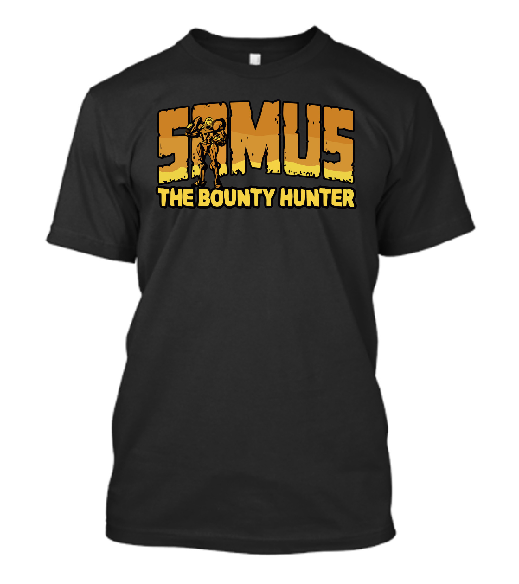 Samus The Bounty Hunter Metroid-Inspired Armor Action Pose T-Shirt