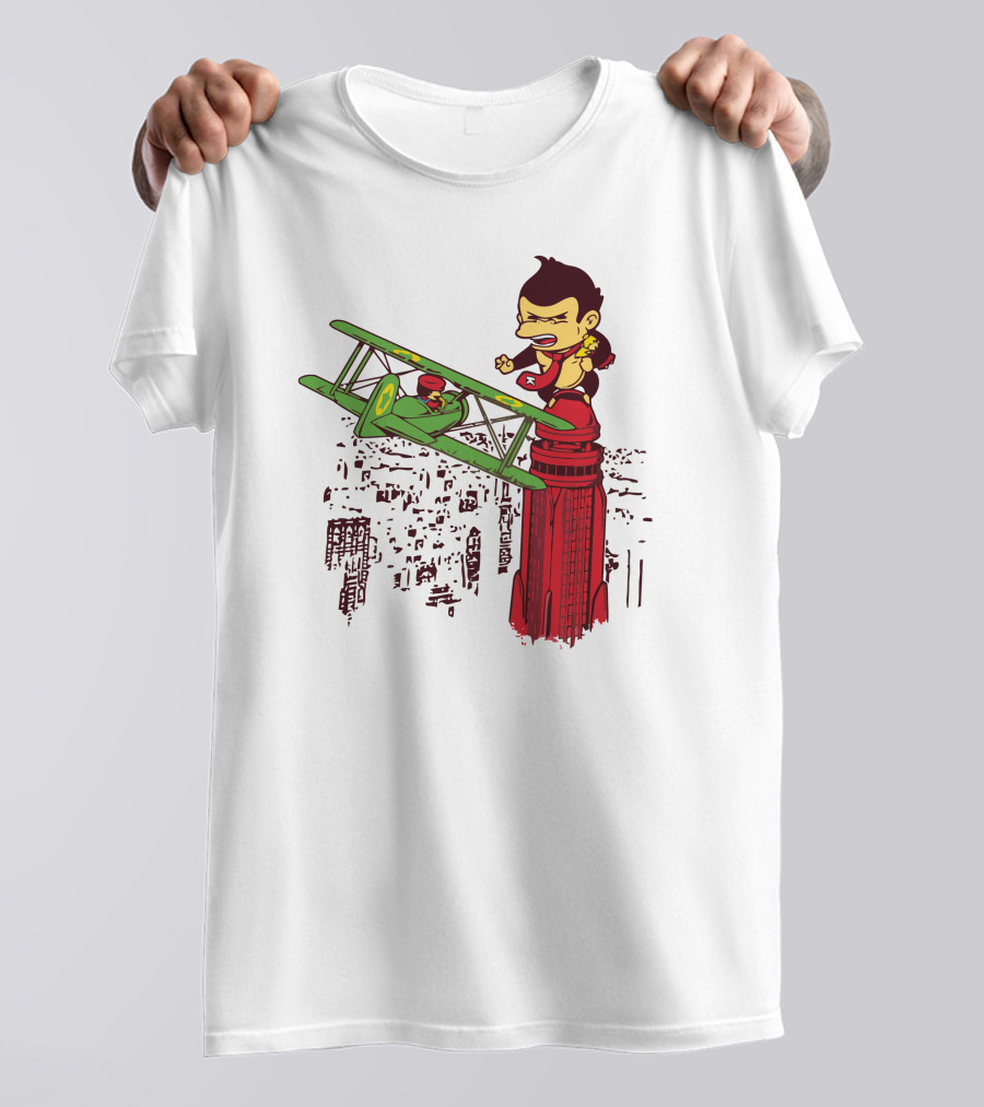 King Kong-Style Monkey Saves The Princess On Airplane T-Shirt