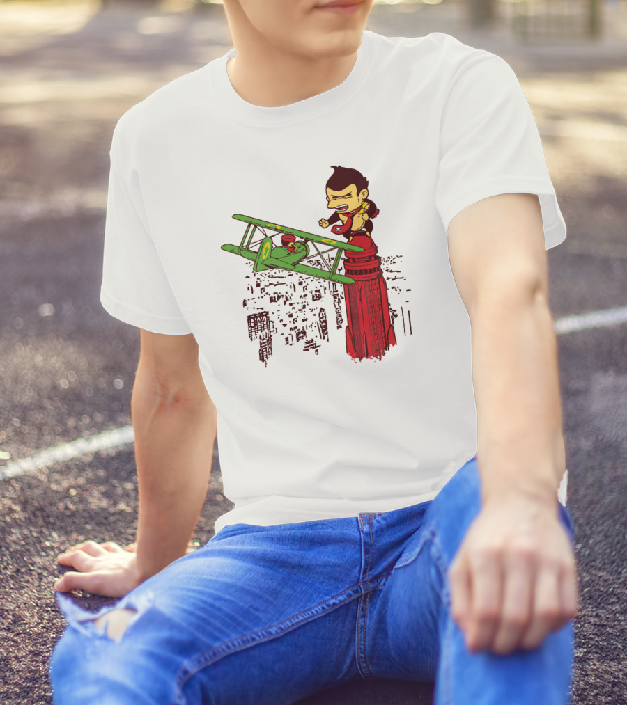 King Kong-Style Monkey Saves The Princess On Airplane T-Shirt