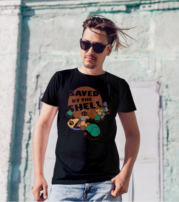 Mario Kart Inspired Humor: Saved By The Shell Koopa Kart Racing T-Shirt