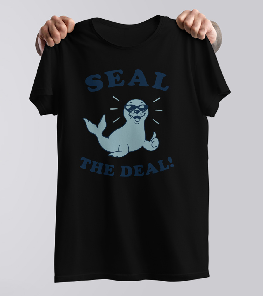 Seal The Deal Sunglasses Thumbs Up Seal T-Shirt