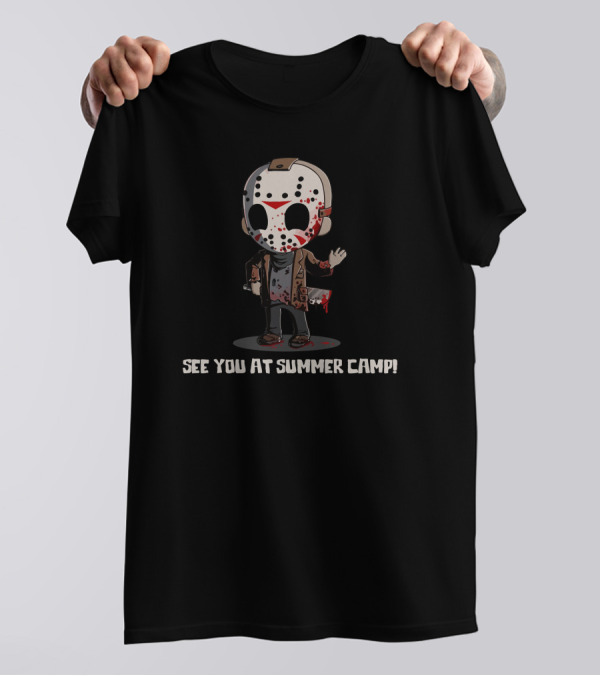 See You At Summer Camp Hockey Mask Character T-Shirt