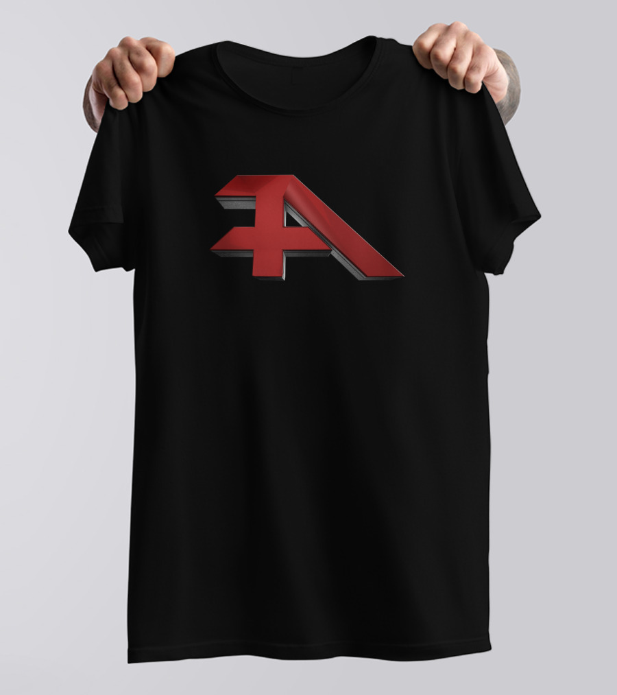 3D Red Geometric Plus Minus T-Shirt