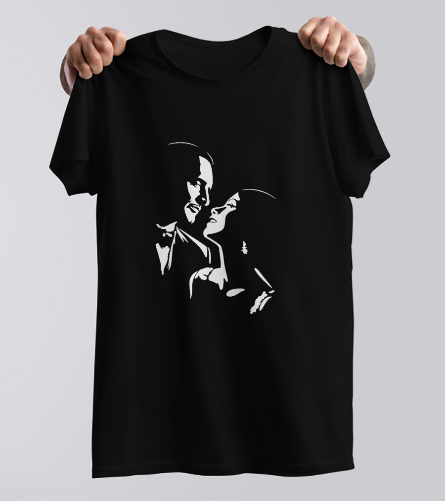The Artist Black And White Romantic T-Shirt