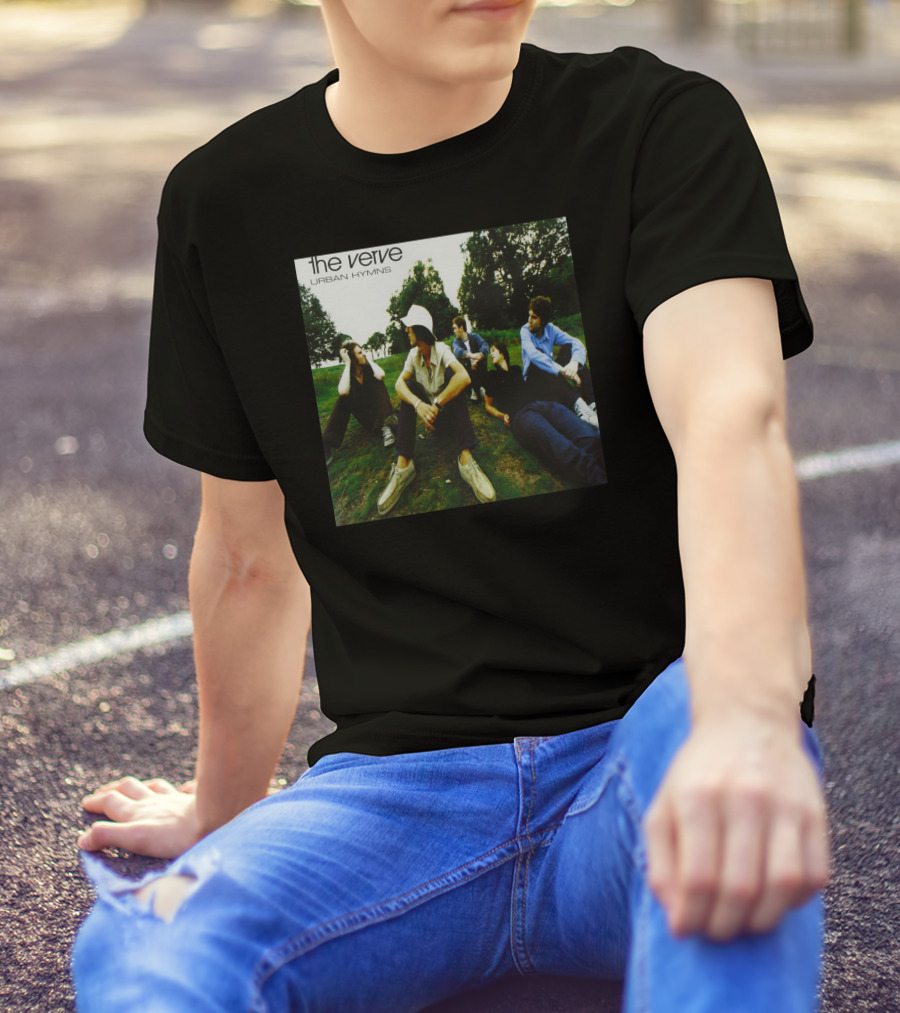 The Verve Urban Hymns Album Cover Group Outdoor Scene T-Shirt