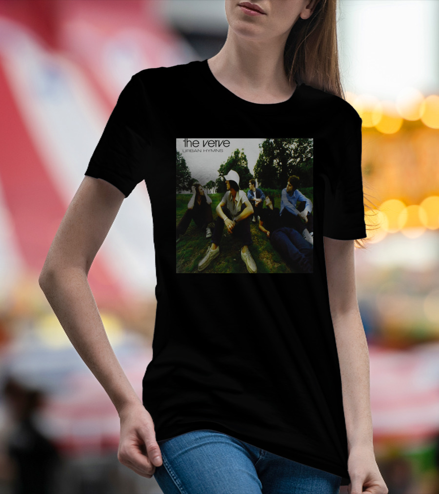 The Verve Urban Hymns Album Cover Group Outdoor Scene T-Shirt
