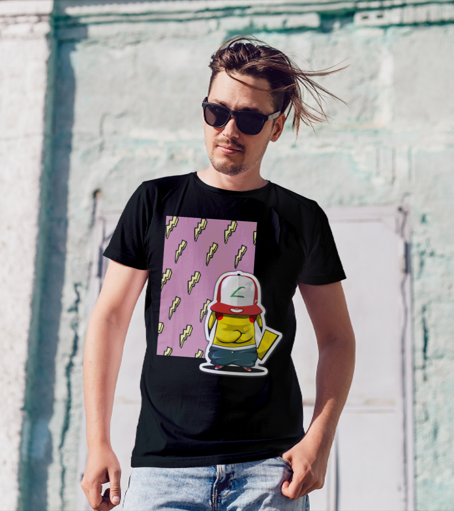 Pikachu Thunder Lightning Bolt Street T-Shirt