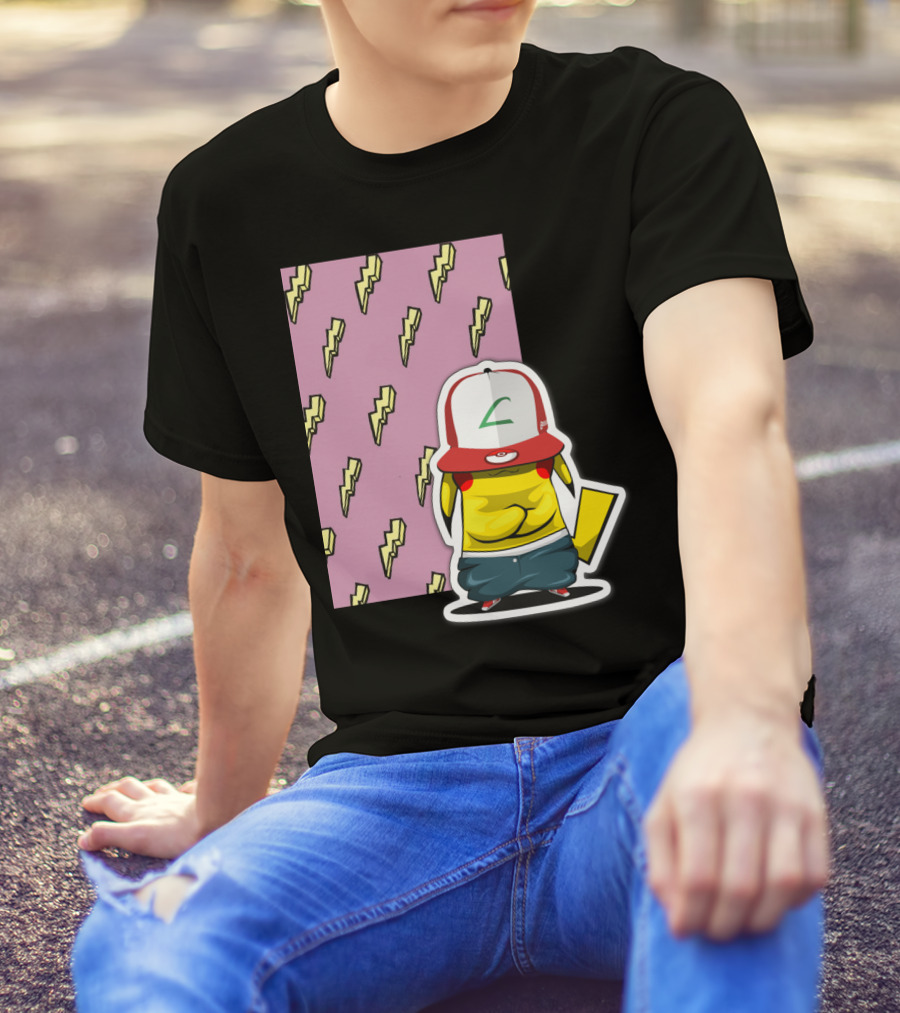 Pikachu Thunder Lightning Bolt Street T-Shirt