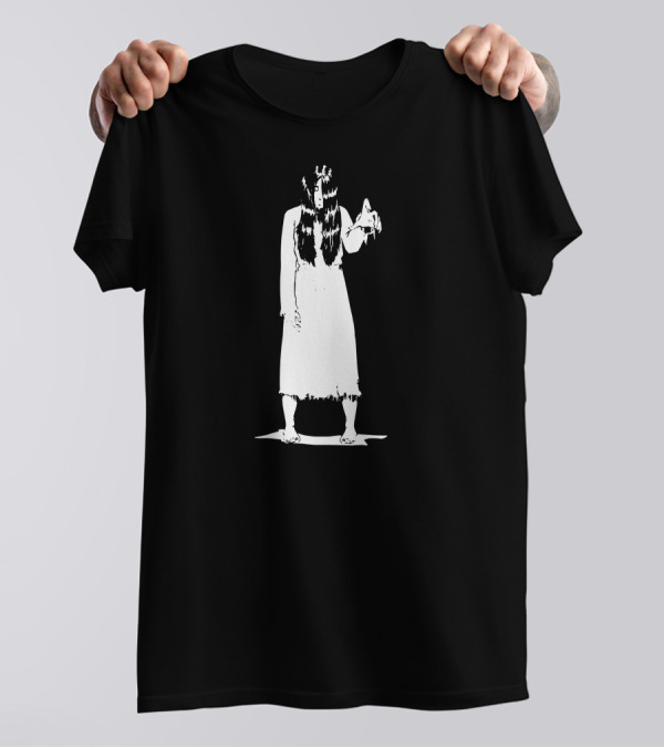 Well Girl Creepy Long-Haired Figure T-Shirt