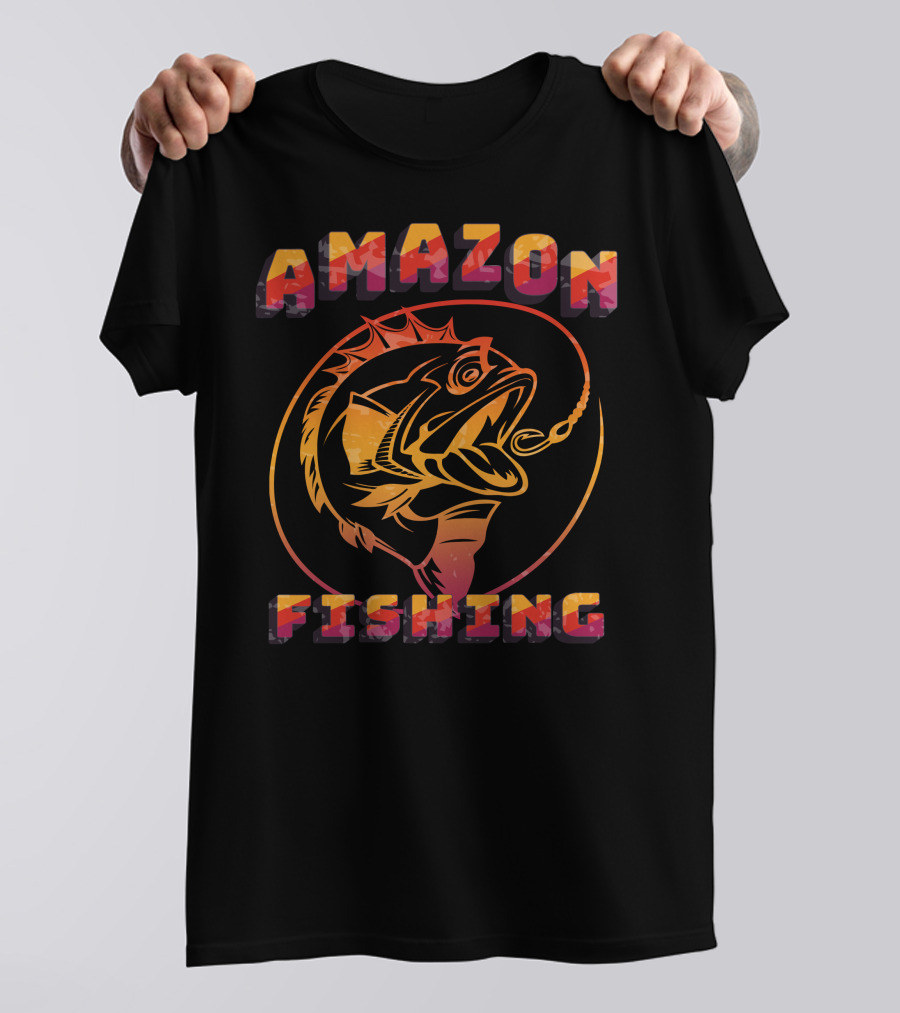 AMAZON FISHING Vivid Hooked Fish T-Shirt