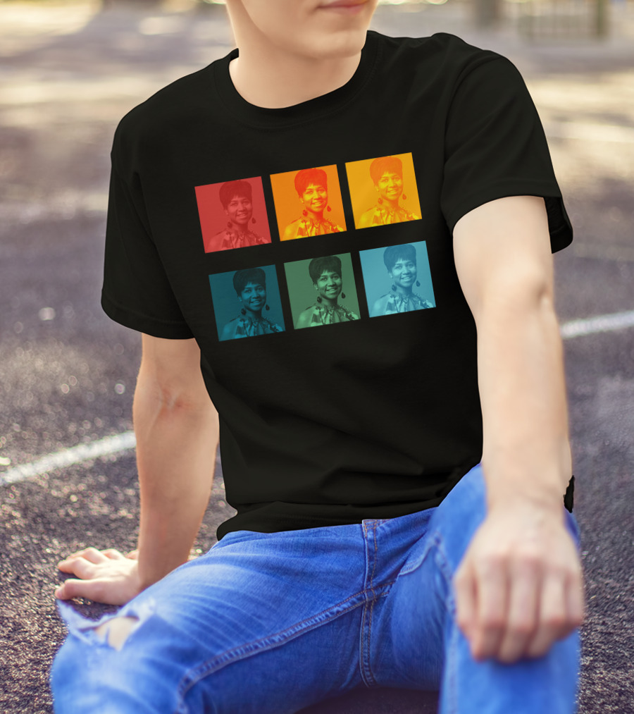 Aretha Franklin Pop Art Style Colorful Portraits T-Shirt