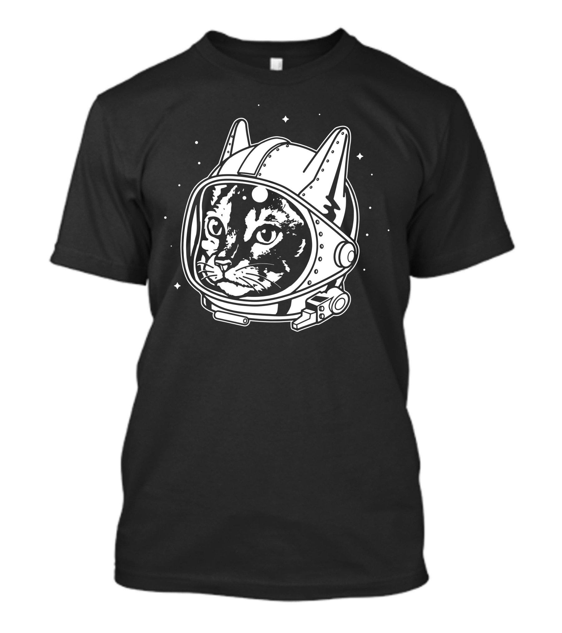 Astro Cat Astronaut Helmet Galactic Adventure T-Shirt