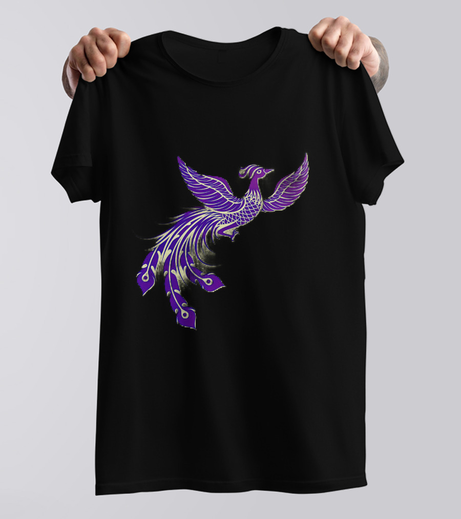 Beautiful Bird Majestic Purple Phoenix T-Shirt