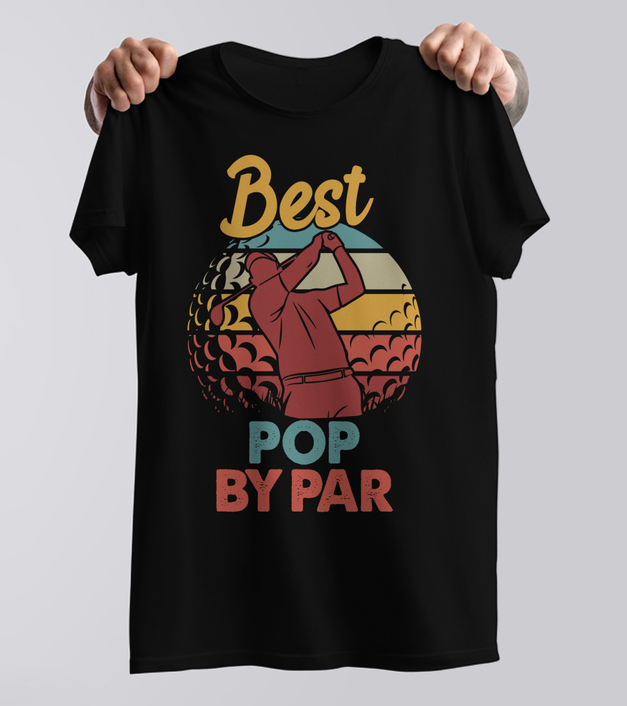 Best Pop By Par Golfing Sunset T-Shirt