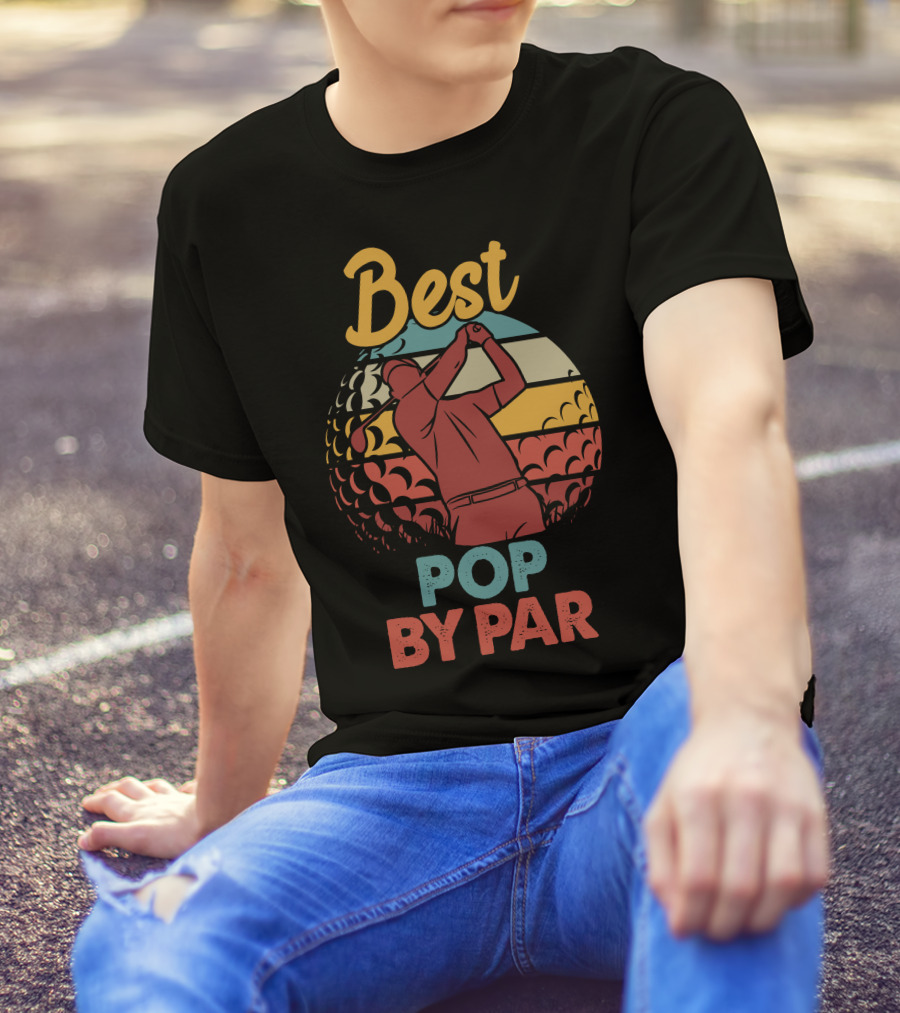 Best Pop By Par Golfing Sunset T-Shirt