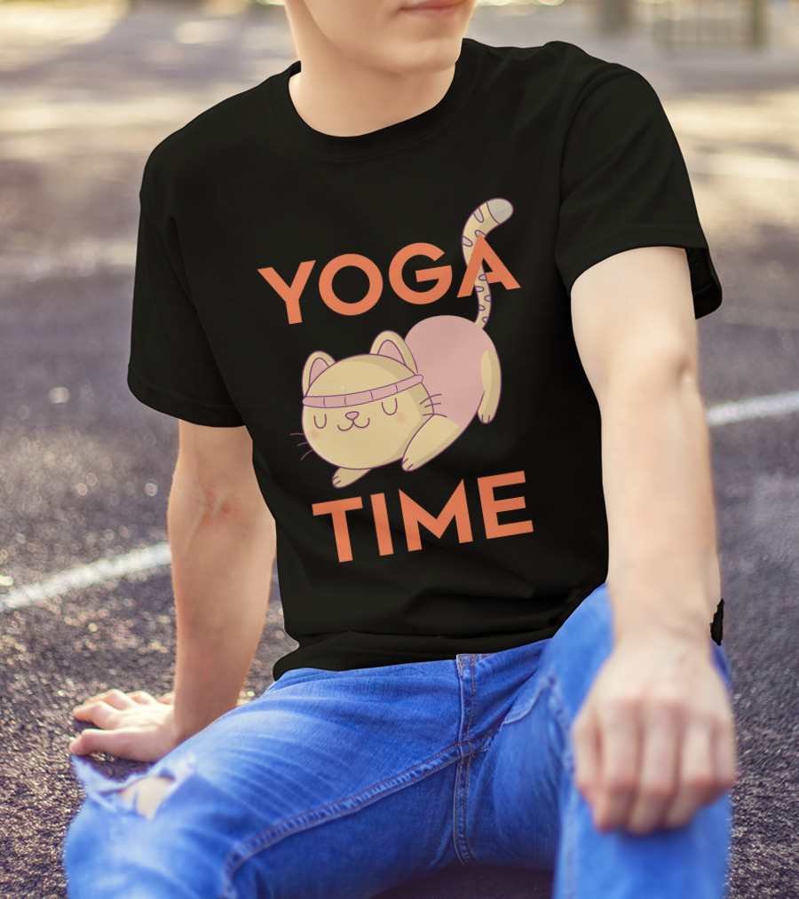 Yoga Time Cat Loves Yoga T-Shirt