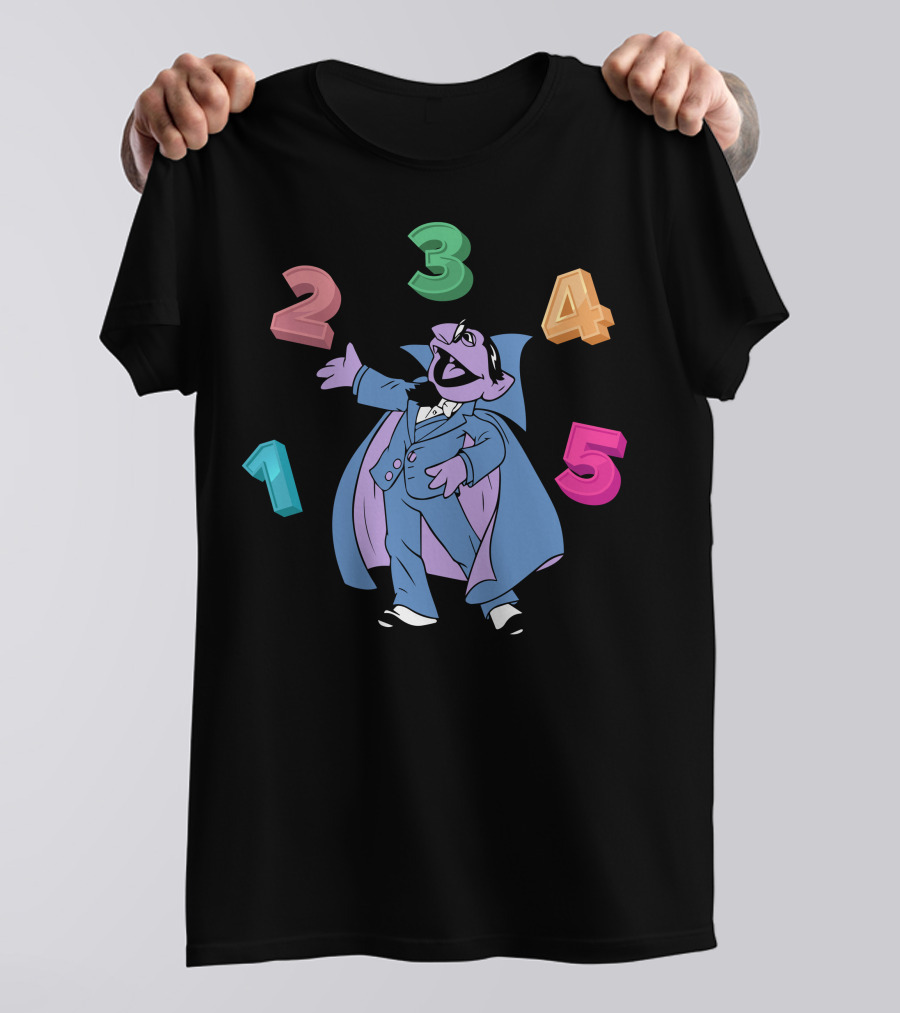 Count Von Count With Colorful Numbers 1 2 3 4 5 T-Shirt
