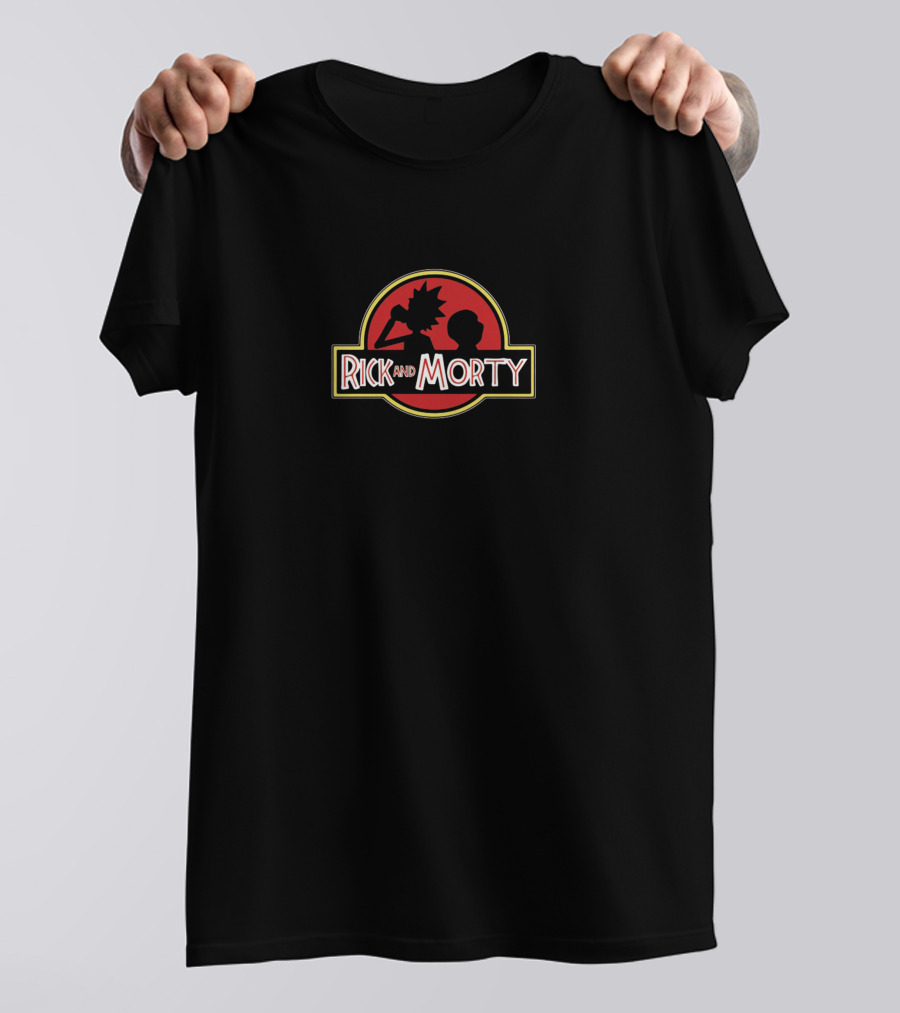 Rick And Morty Jurassic Dark Red T-Shirt