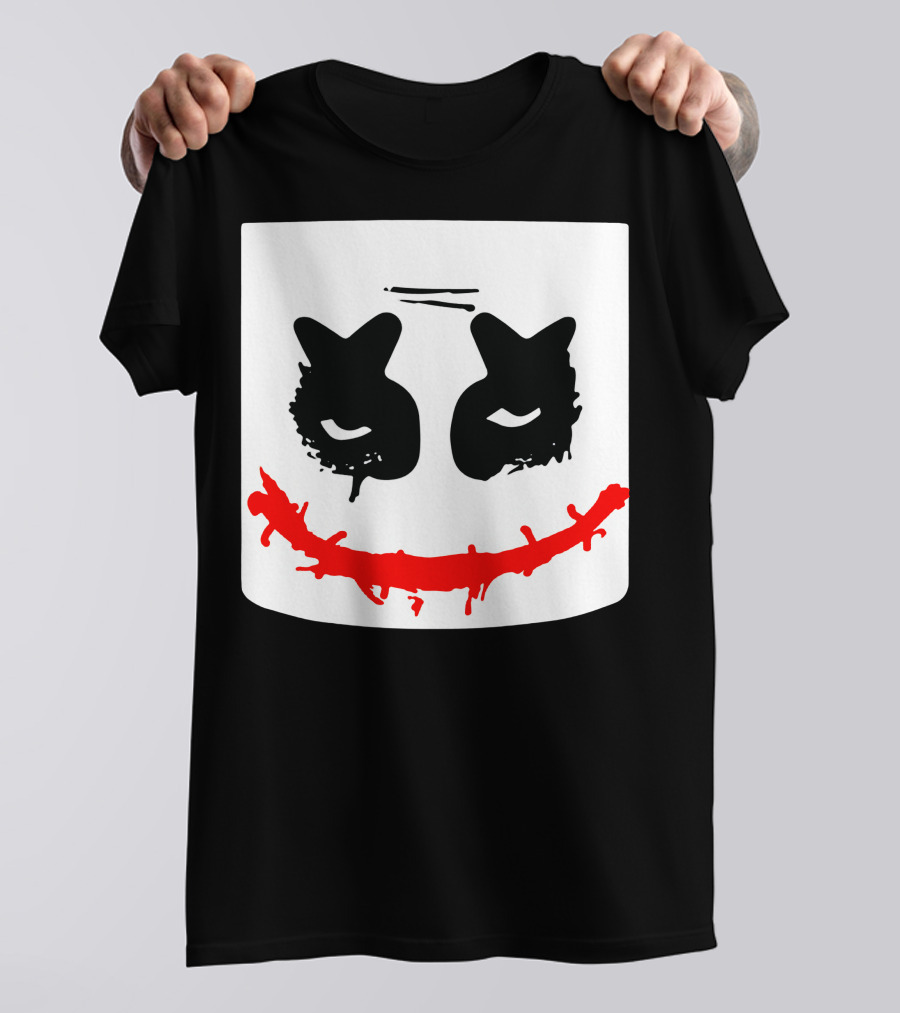 Funny DJ Smiley Face Joker Grin T-Shirt