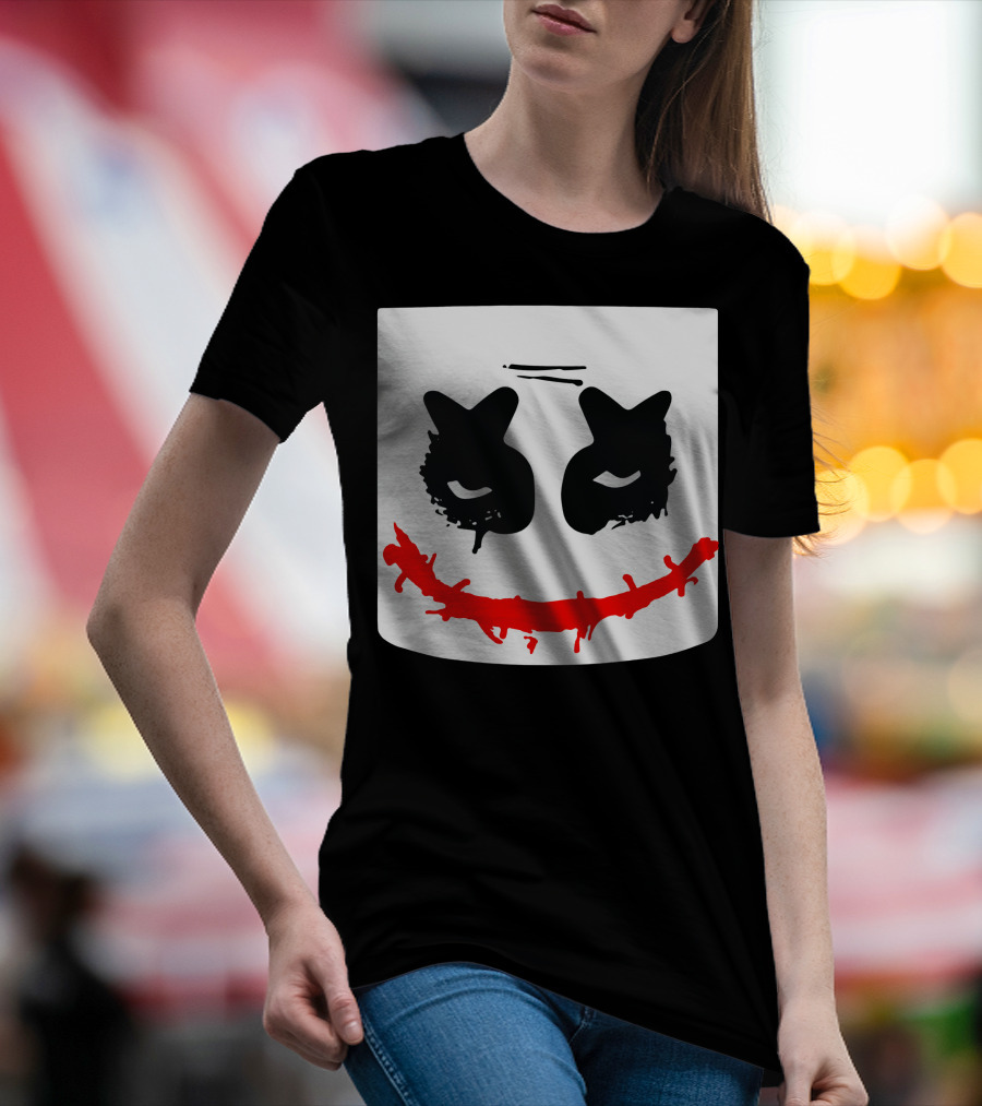 Funny DJ Smiley Face Joker Grin T-Shirt