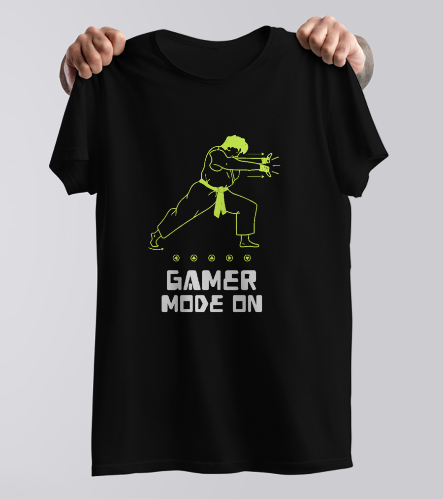 Gamer Mode On Karate Action Power Moves T-Shirt