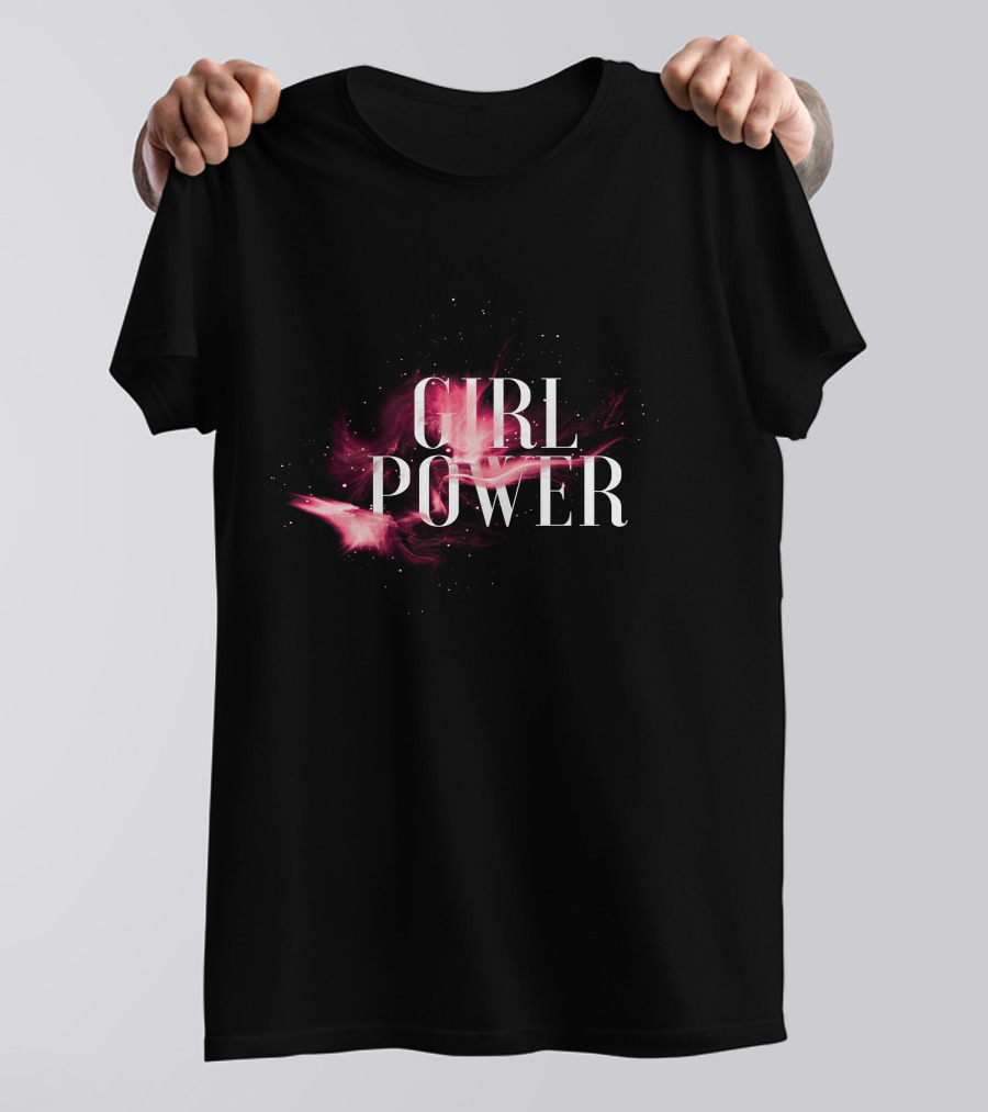 Girl Power Fiery Pink Flames T-Shirt