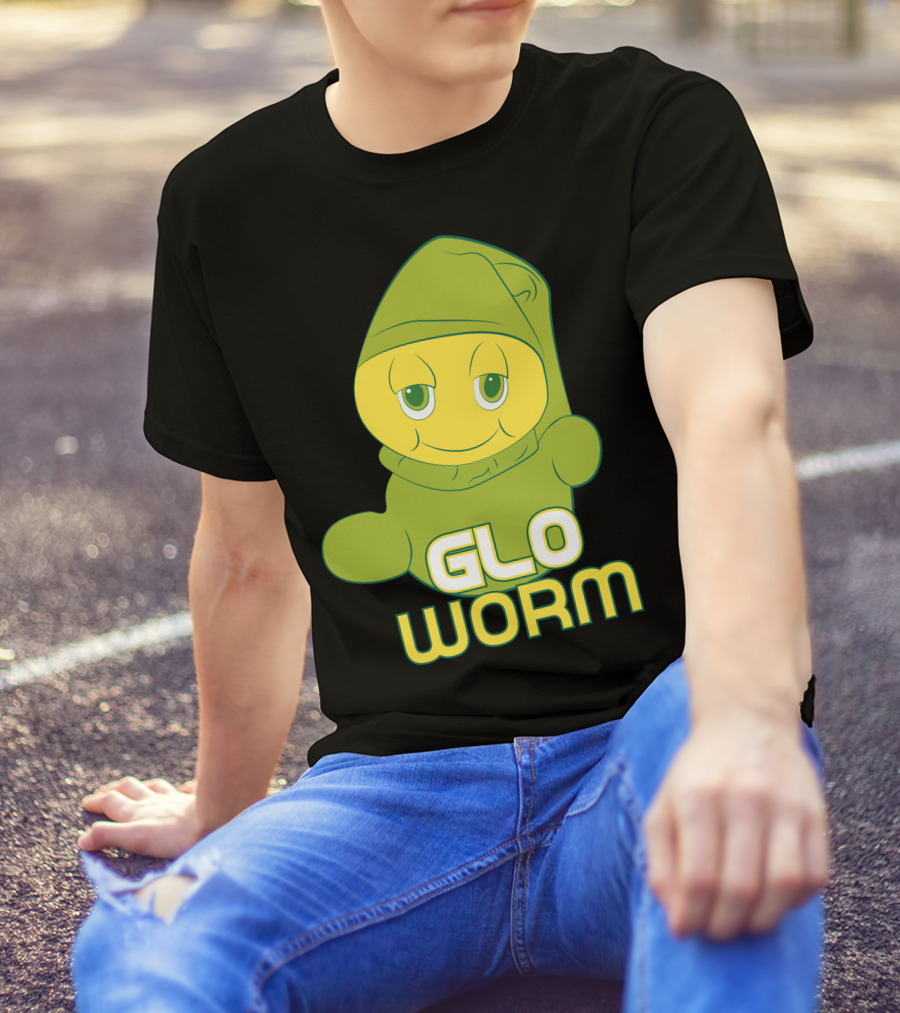 Glo Worm 80s Nostalgia Toy Character Green T-Shirt
