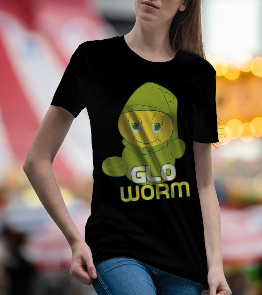Glo Worm 80s Nostalgia Toy Character Green T-Shirt