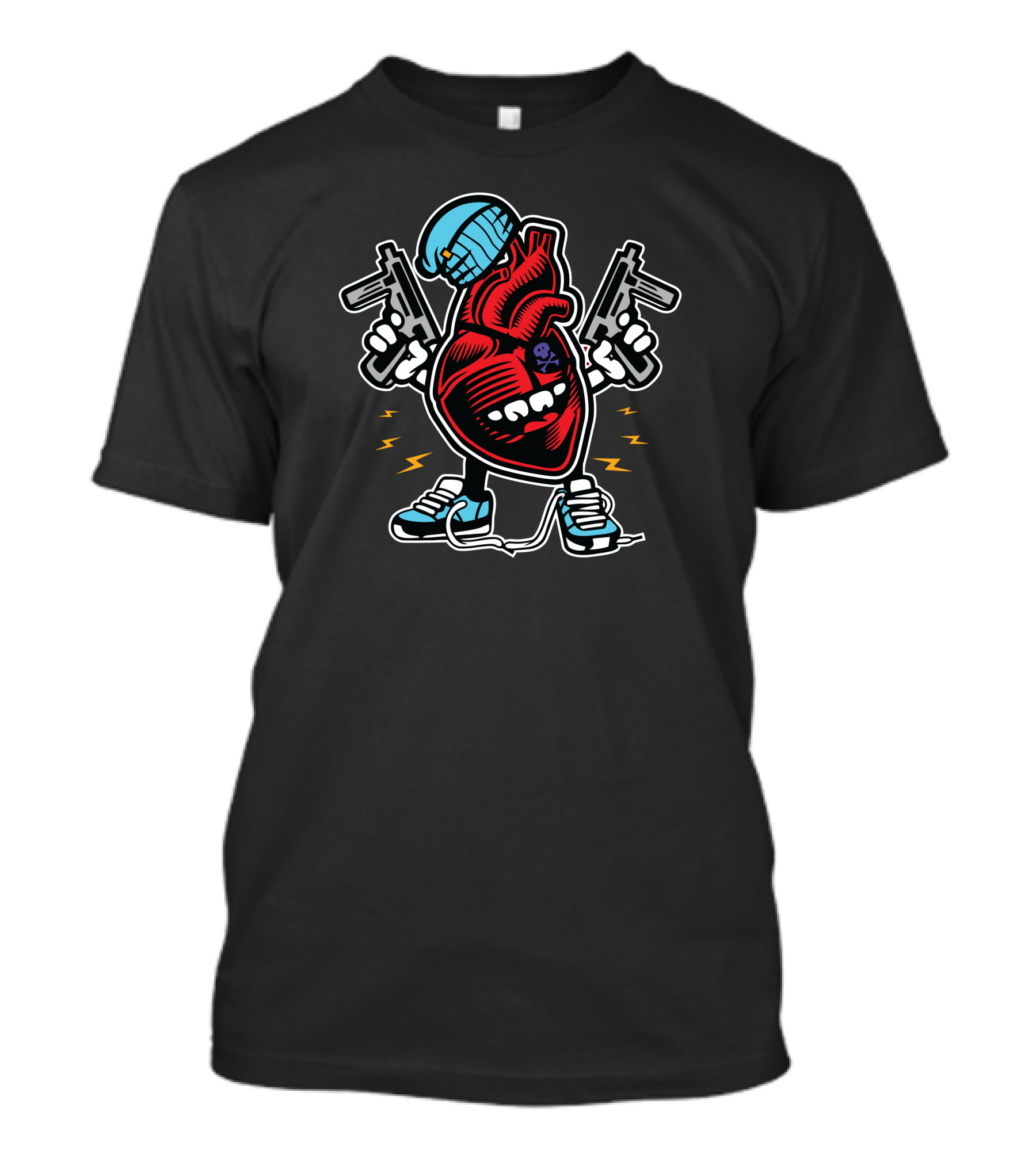 Heart Attacker New Armed Heart Skull Mask Sneakers T-Shirt