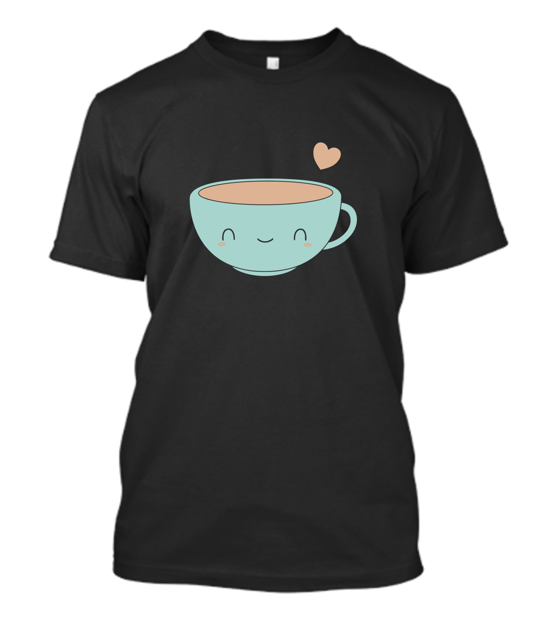 Hearts With Coffee New Smiling Cup And Heart T-Shirt
