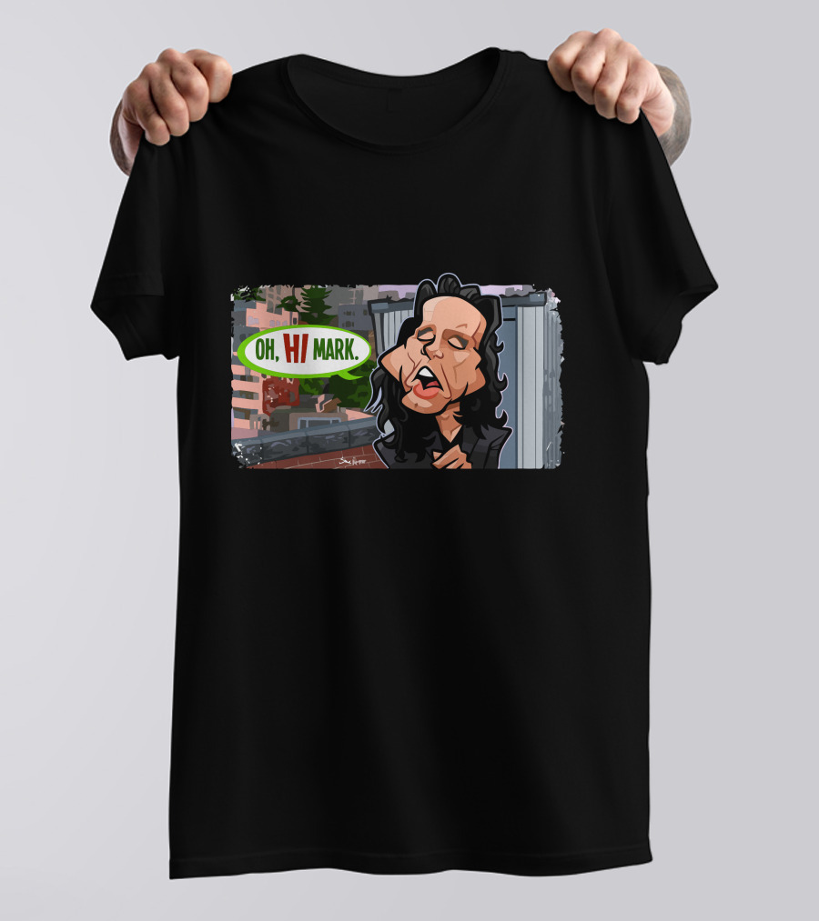 Oh, Hi Mark Rooftop Scene Caricature Comic T-Shirt