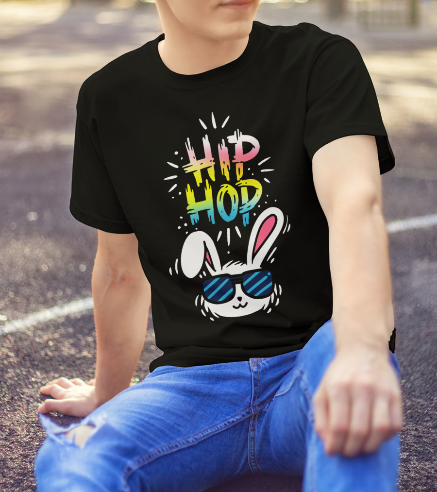 Hiphop Bunny Wearing Sunglasses T-Shirt