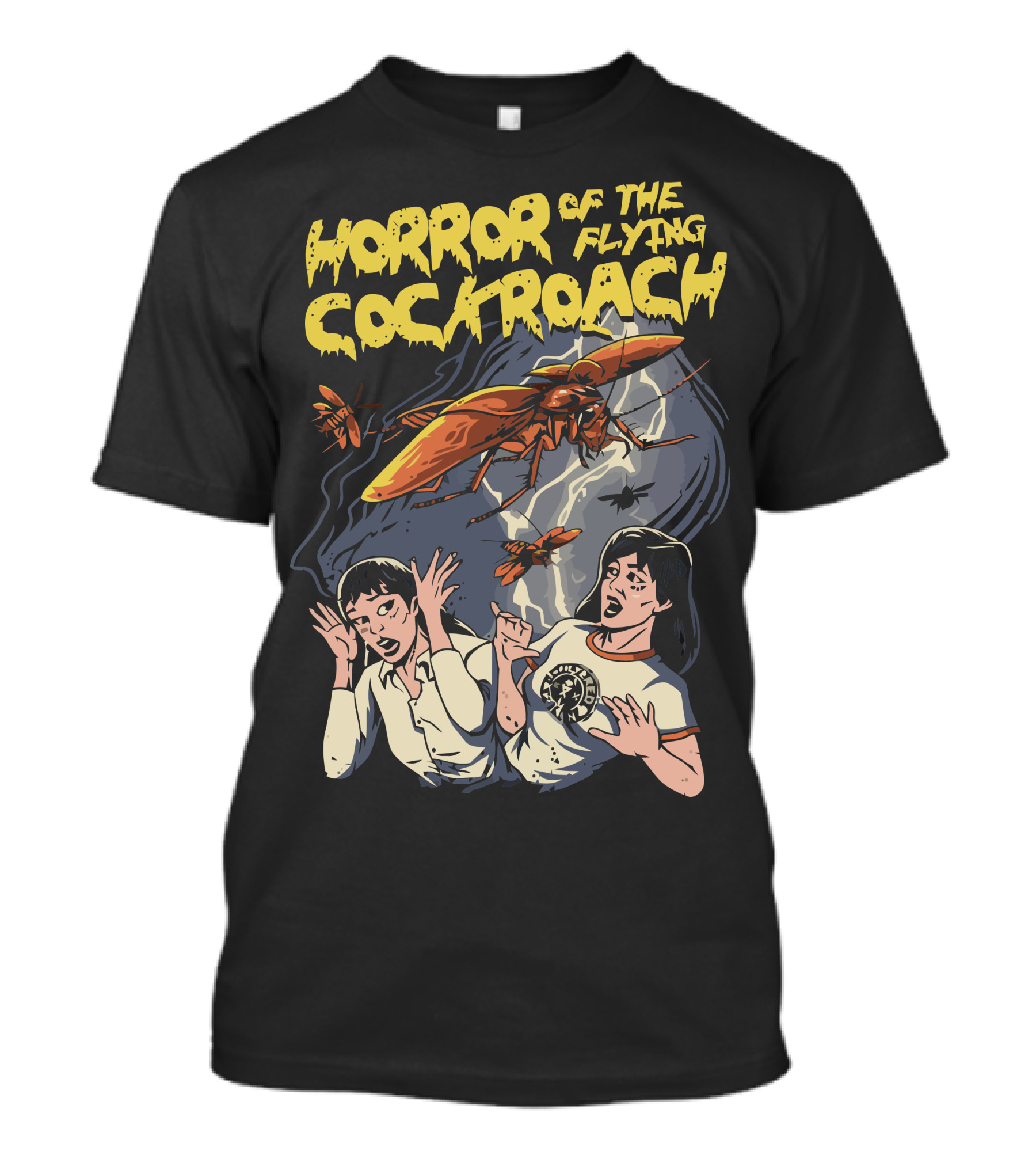 Horror Of The Flying Cockroach Attack Scene T-Shirt