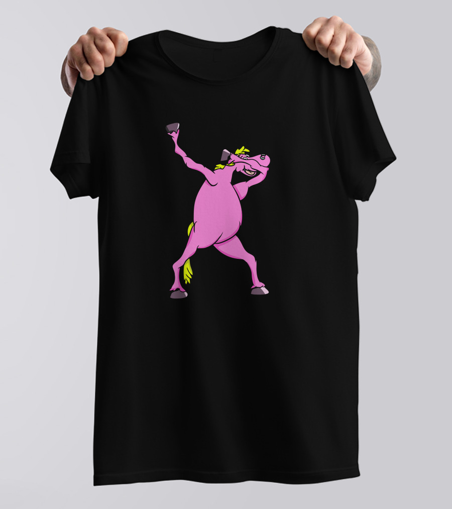 Horse Dabbing Pink Pose T-Shirt